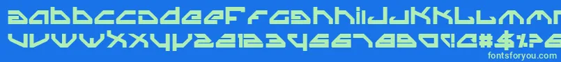 SpylordBold Font – Green Fonts on Blue Background