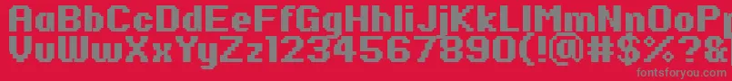 PfRondaSevenBold Font – Gray Fonts on Red Background