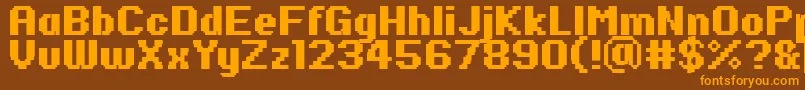 Шрифт PfRondaSevenBold – оранжевые шрифты на коричневом фоне