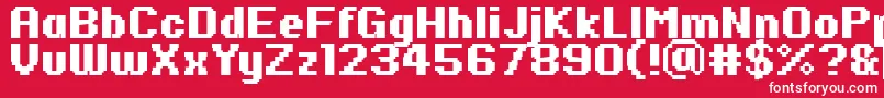 PfRondaSevenBold Font – White Fonts on Red Background