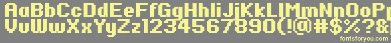 PfRondaSevenBold Font – Yellow Fonts on Gray Background