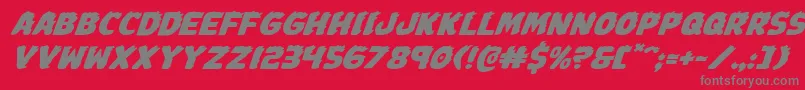 Johnnytorchexpandital Font – Gray Fonts on Red Background