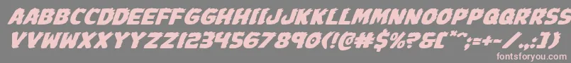 Johnnytorchexpandital Font – Pink Fonts on Gray Background