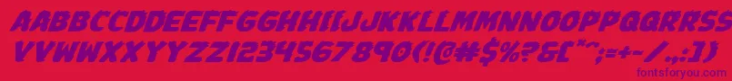 Johnnytorchexpandital Font – Purple Fonts on Red Background