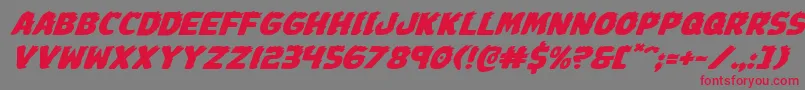 Johnnytorchexpandital Font – Red Fonts on Gray Background