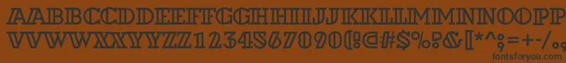 ADexterotlrough Font – Black Fonts on Brown Background