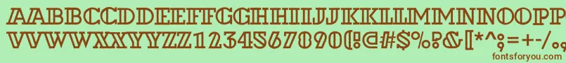 ADexterotlrough Font – Brown Fonts on Green Background