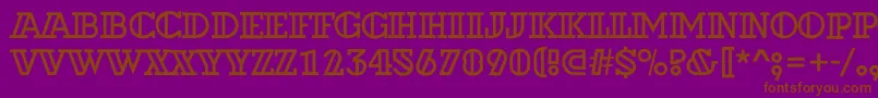 ADexterotlrough Font – Brown Fonts on Purple Background