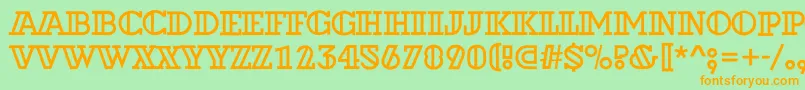 ADexterotlrough Font – Orange Fonts on Green Background