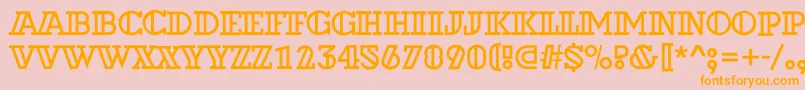 ADexterotlrough Font – Orange Fonts on Pink Background