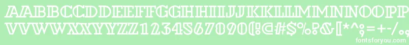 ADexterotlrough Font – White Fonts on Green Background