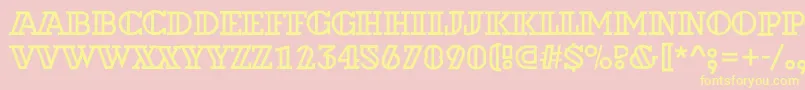 ADexterotlrough Font – Yellow Fonts on Pink Background