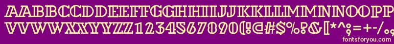 ADexterotlrough Font – Yellow Fonts on Purple Background