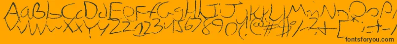 Chicken Font – Black Fonts on Orange Background