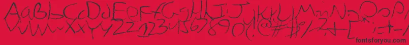 Chicken Font – Black Fonts on Red Background