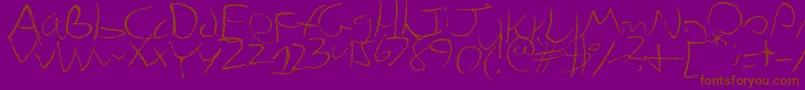 Chicken Font – Brown Fonts on Purple Background