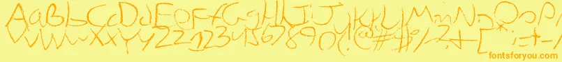 Chicken Font – Orange Fonts on Yellow Background