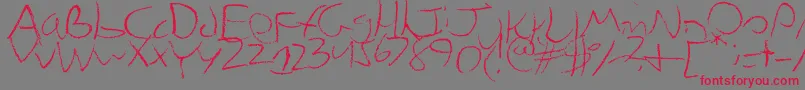 Chicken Font – Red Fonts on Gray Background