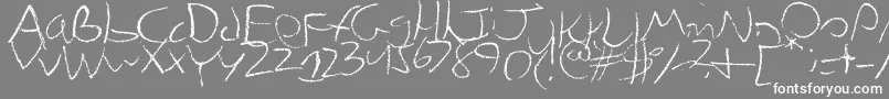 Chicken Font – White Fonts on Gray Background