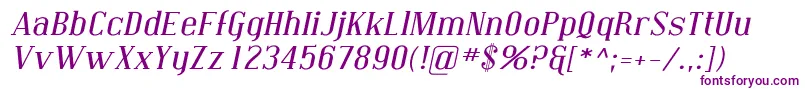CovingtonExpItalic-fontti – violetit fontit valkoisella taustalla