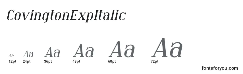 CovingtonExpItalic Font Sizes