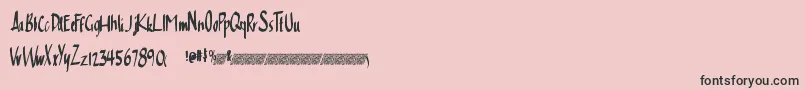 Cleansimpledt Font – Black Fonts on Pink Background