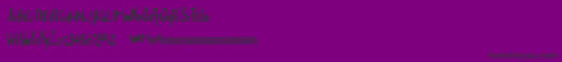 フォントCleansimpledt – 紫の背景に黒い文字