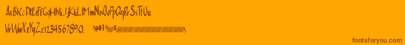 Cleansimpledt Font – Brown Fonts on Orange Background