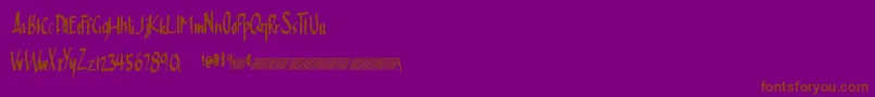 Cleansimpledt Font – Brown Fonts on Purple Background