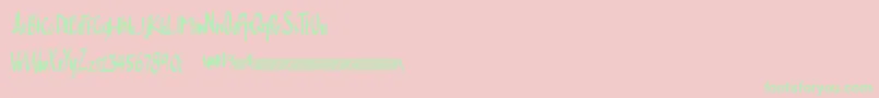 Cleansimpledt Font – Green Fonts on Pink Background