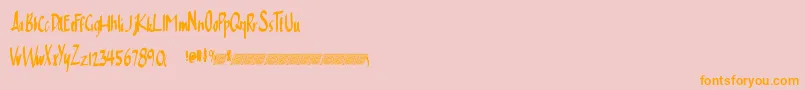 Cleansimpledt Font – Orange Fonts on Pink Background
