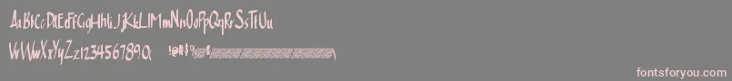 Cleansimpledt Font – Pink Fonts on Gray Background