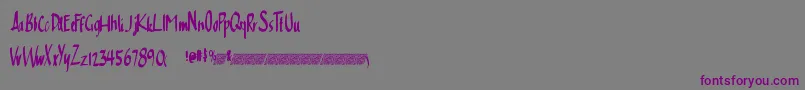 Cleansimpledt Font – Purple Fonts on Gray Background
