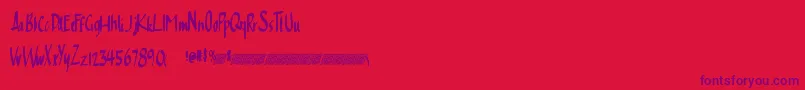 Cleansimpledt-Schriftart – Violette Schriften auf rotem Hintergrund