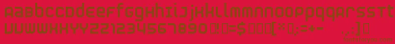 RnsS Font – Brown Fonts on Red Background