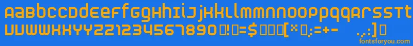 Шрифт RnsS – оранжевые шрифты на синем фоне