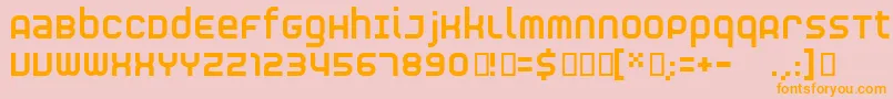 Fonte RnsS – fontes laranjas em um fundo rosa