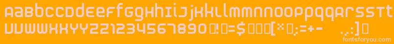 RnsS Font – Pink Fonts on Orange Background