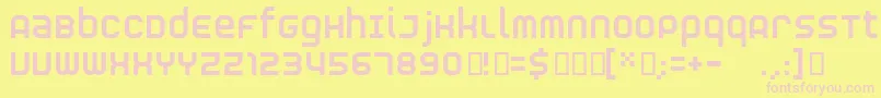 RnsS Font – Pink Fonts on Yellow Background