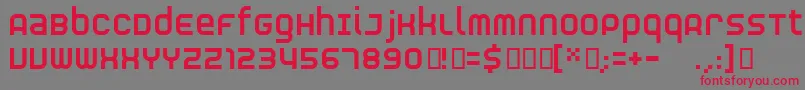 フォントRnsS – 赤い文字の灰色の背景