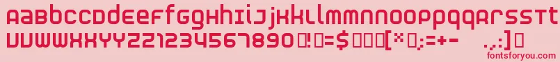 RnsS Font – Red Fonts on Pink Background