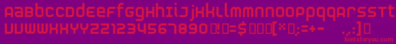RnsS Font – Red Fonts on Purple Background
