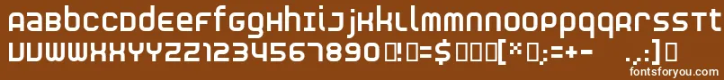 フォントRnsS – 茶色の背景に白い文字