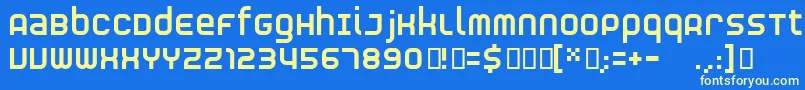 フォントRnsS – 黄色の文字、青い背景