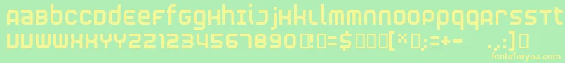 RnsS Font – Yellow Fonts on Green Background