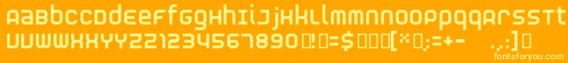 RnsS Font – Yellow Fonts on Orange Background