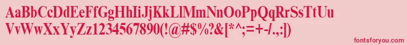 TimesNrCyrMtBold80b Font – Red Fonts on Pink Background