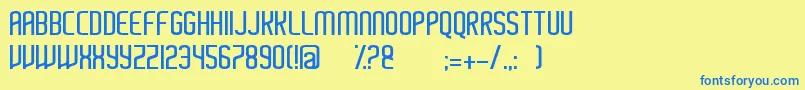 Ayherre Font – Blue Fonts on Yellow Background