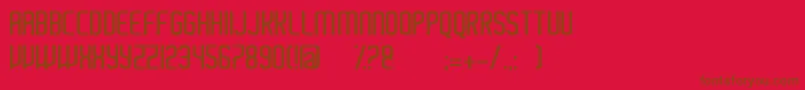 Ayherre Font – Brown Fonts on Red Background