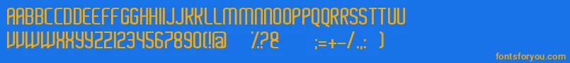 Ayherre Font – Orange Fonts on Blue Background